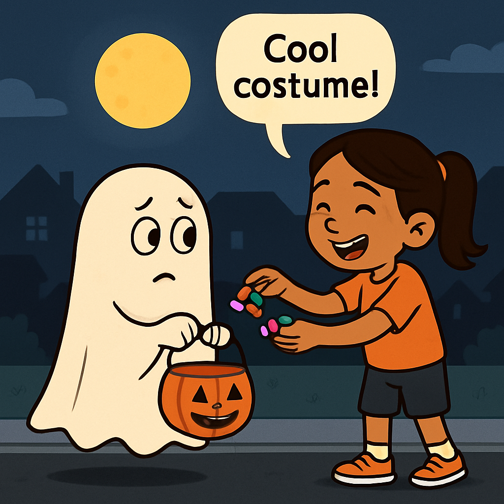 Ghost getting sweets