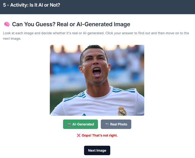 Activity: Is It AI or Not?