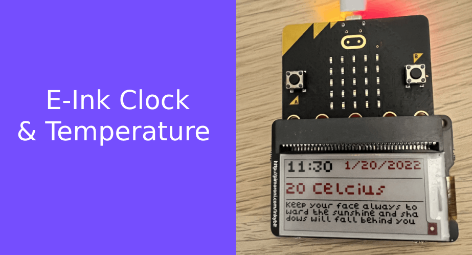 Microbit E-Ink Clock & Temperature
