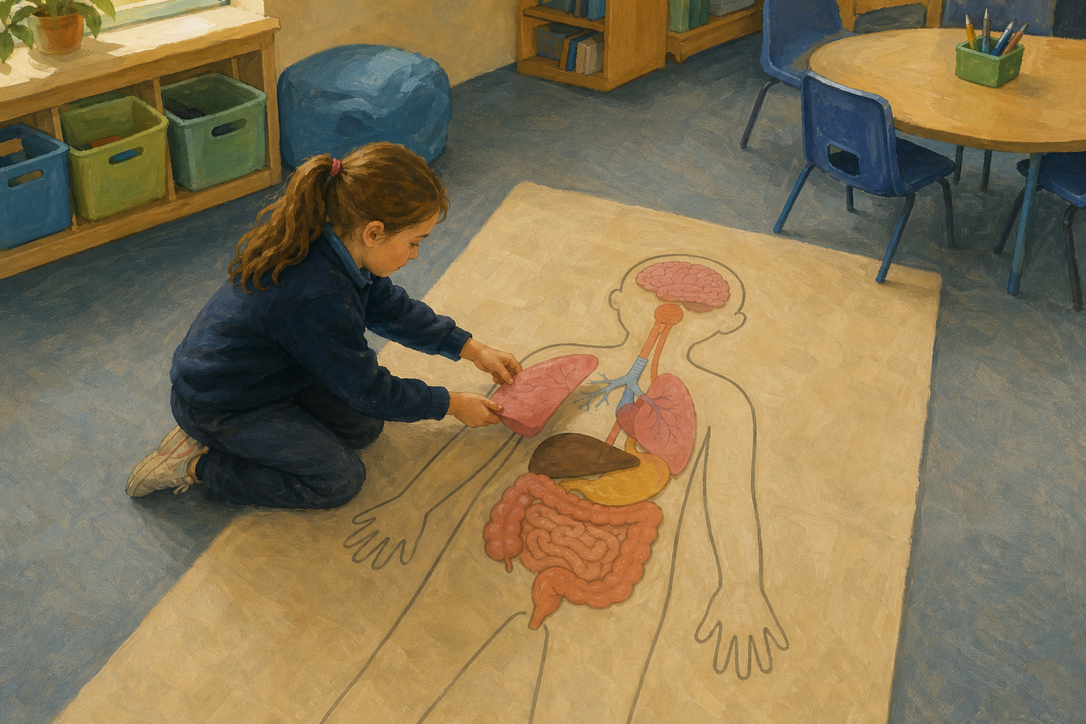 Illustration for Where Does Each Organ Belong?