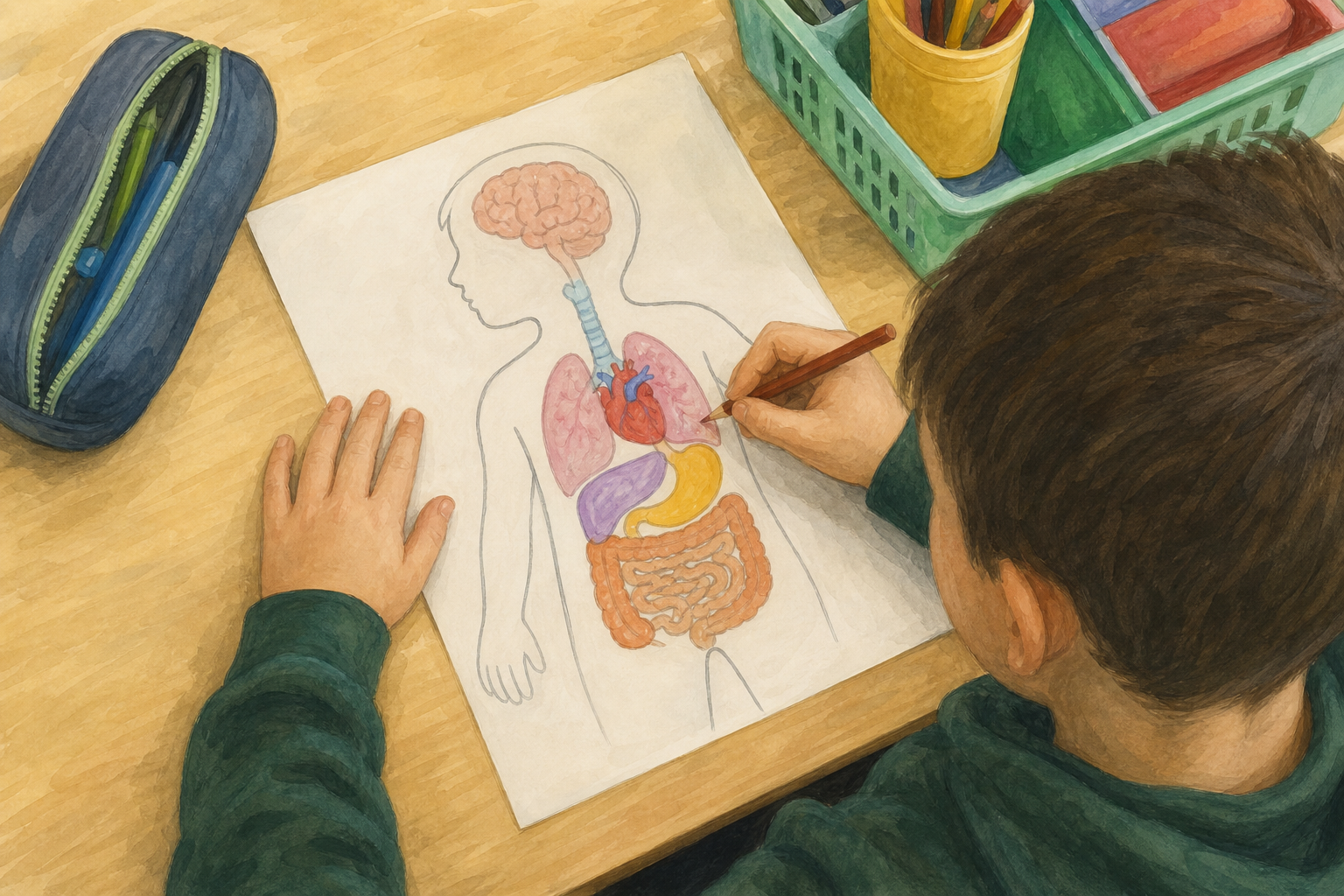 Illustration for Draw the Organs in Place