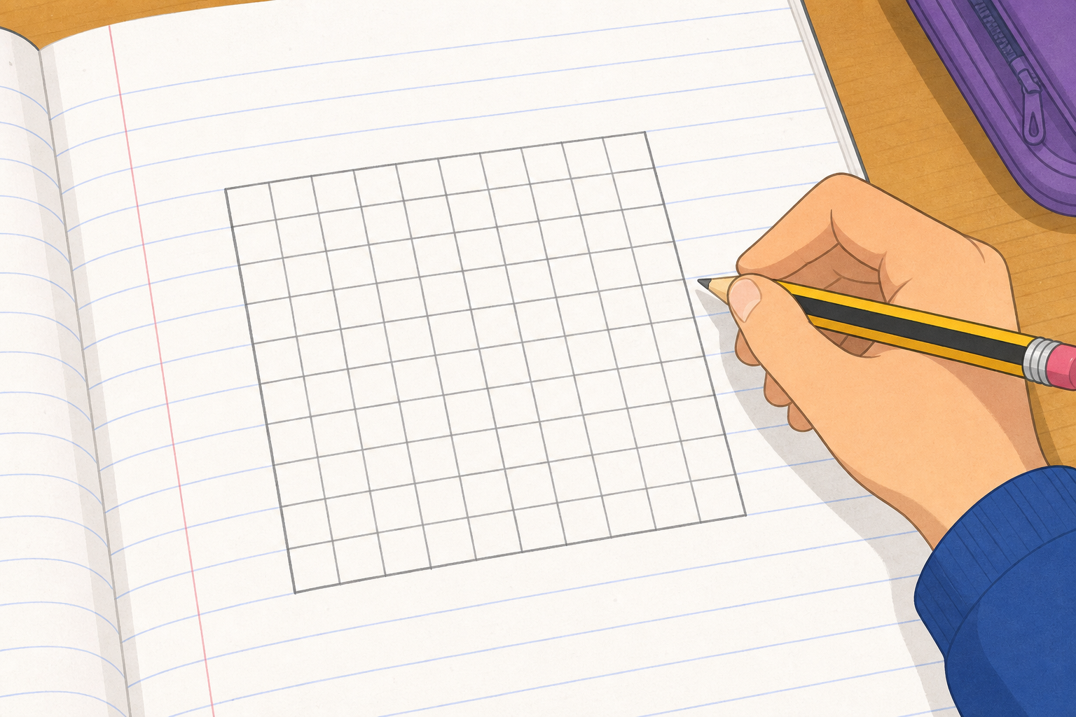 Illustration for Sketch the Grid in Your Copy
