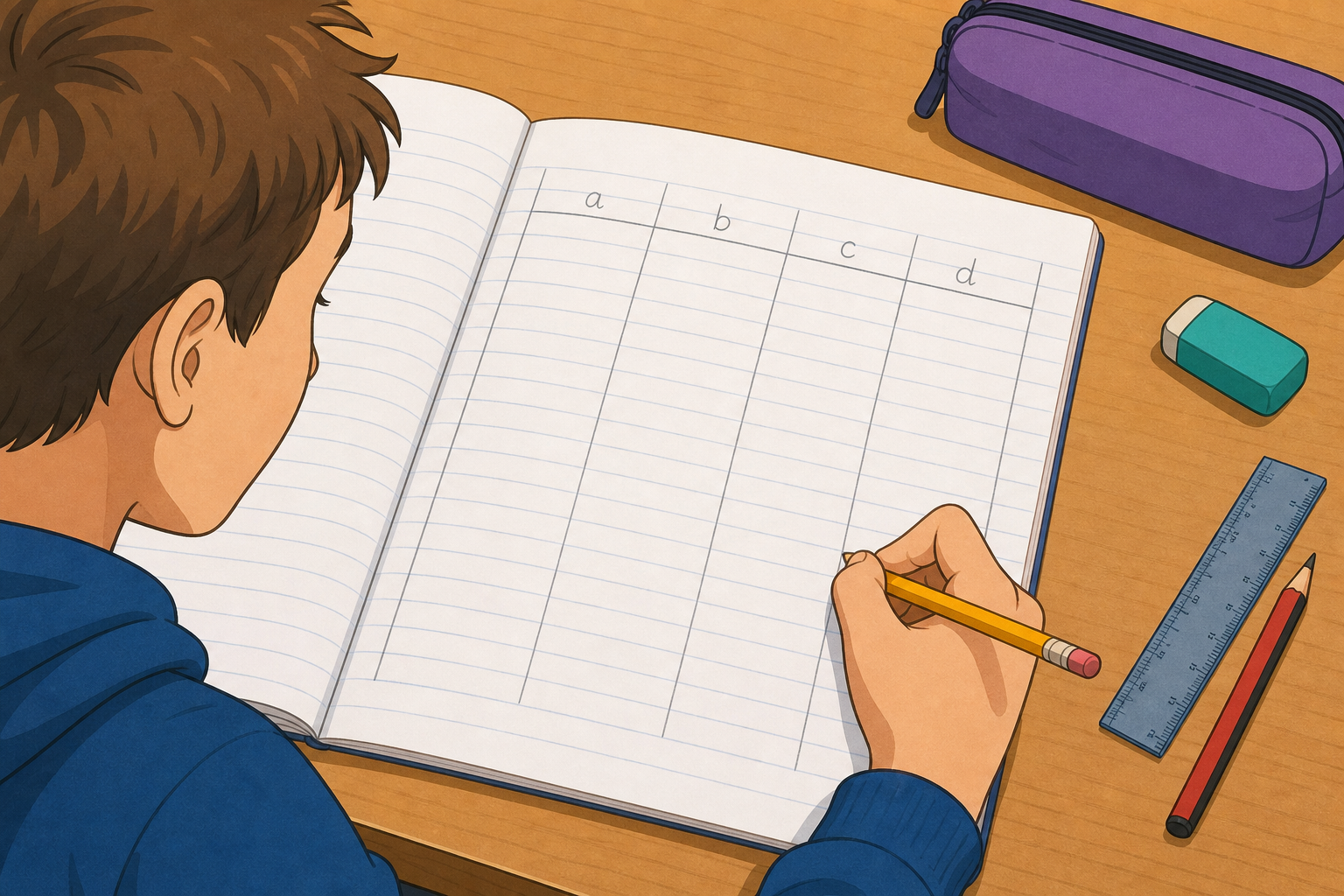Illustration for Sketch the Columns in Your Copy