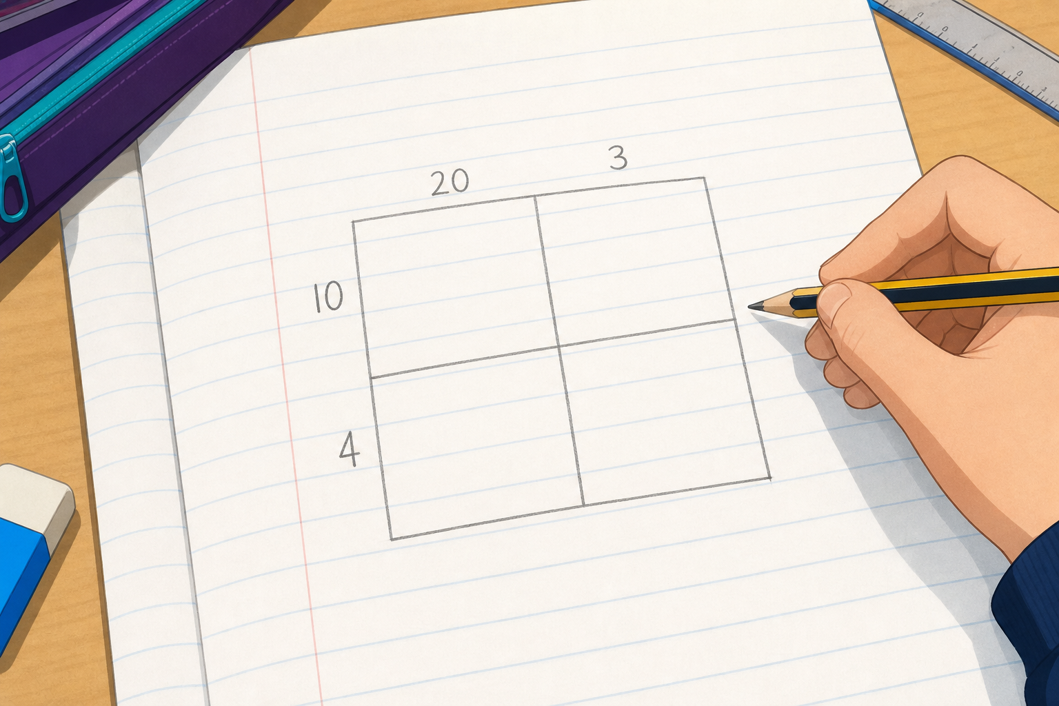 Illustration for Sketch the Grid in Your Copy