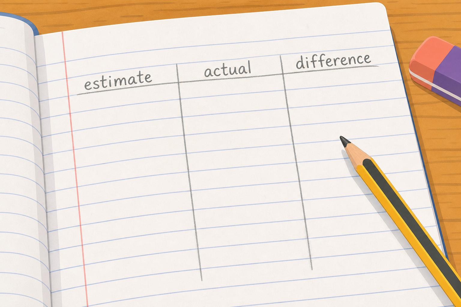 Illustration for Set Up Your Estimate Table