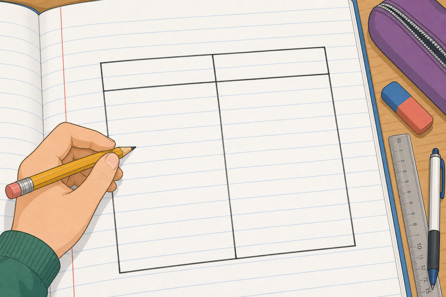 Illustration for Build the Table in Your Copy