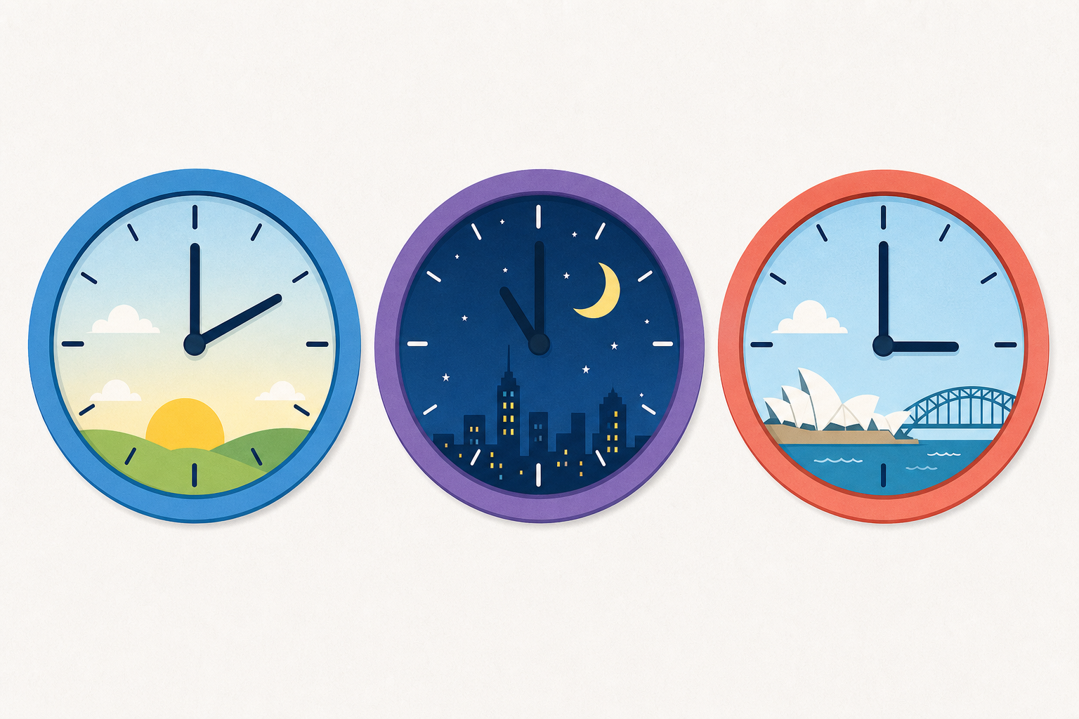Illustration for Why is the time different?