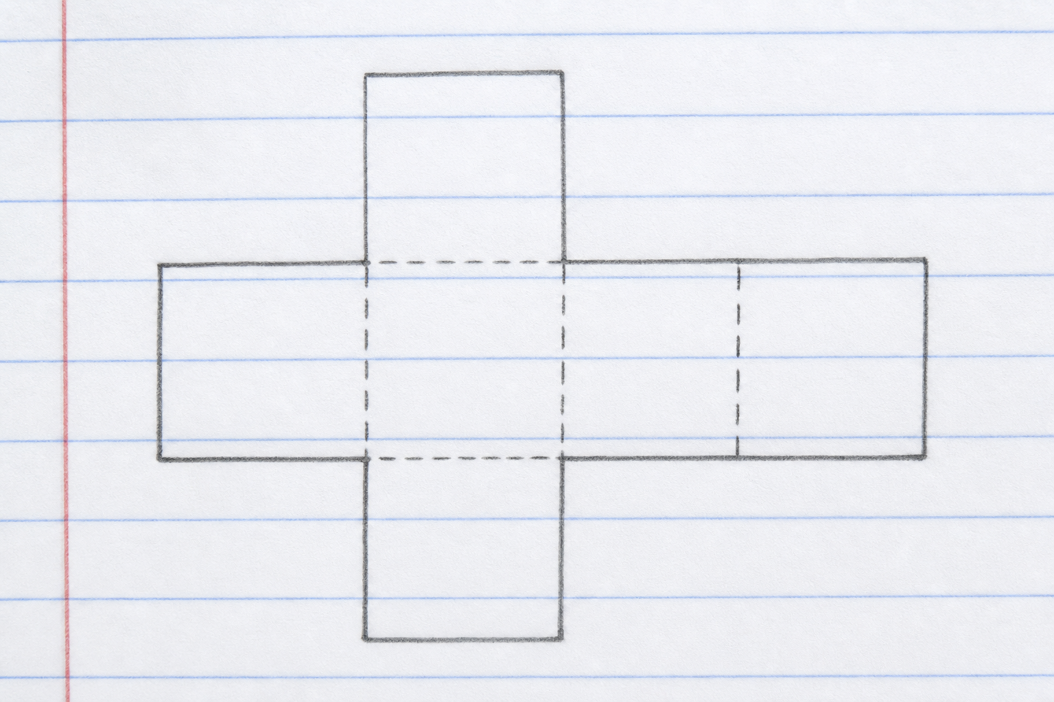 Illustration for Sketch a Cube Net in Your Copy
