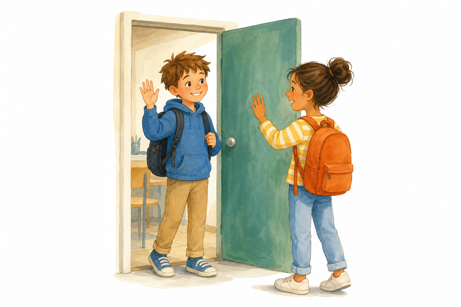 Illustration for Stuck at the door