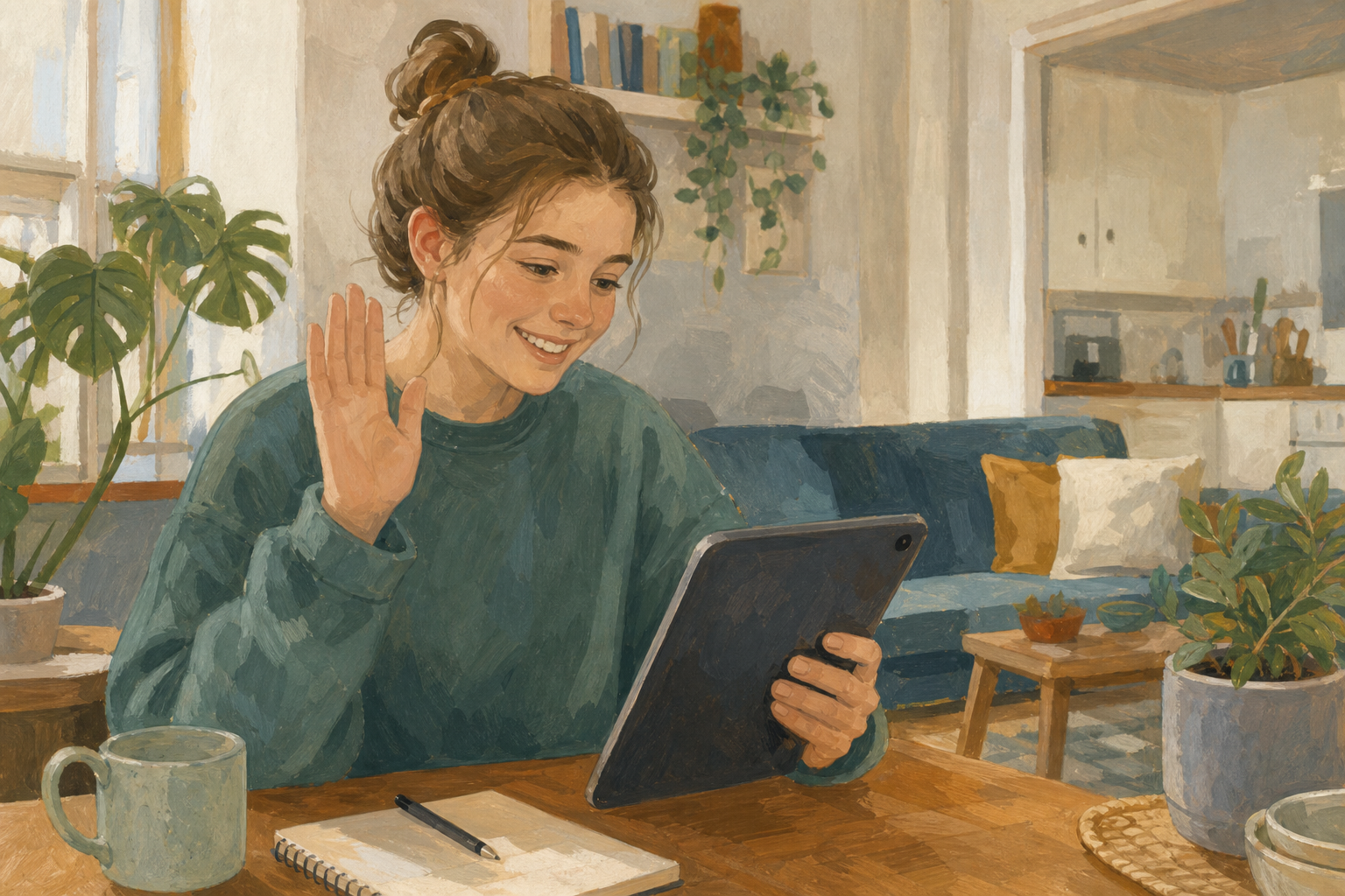 Illustration for Ending a call takes more than one word