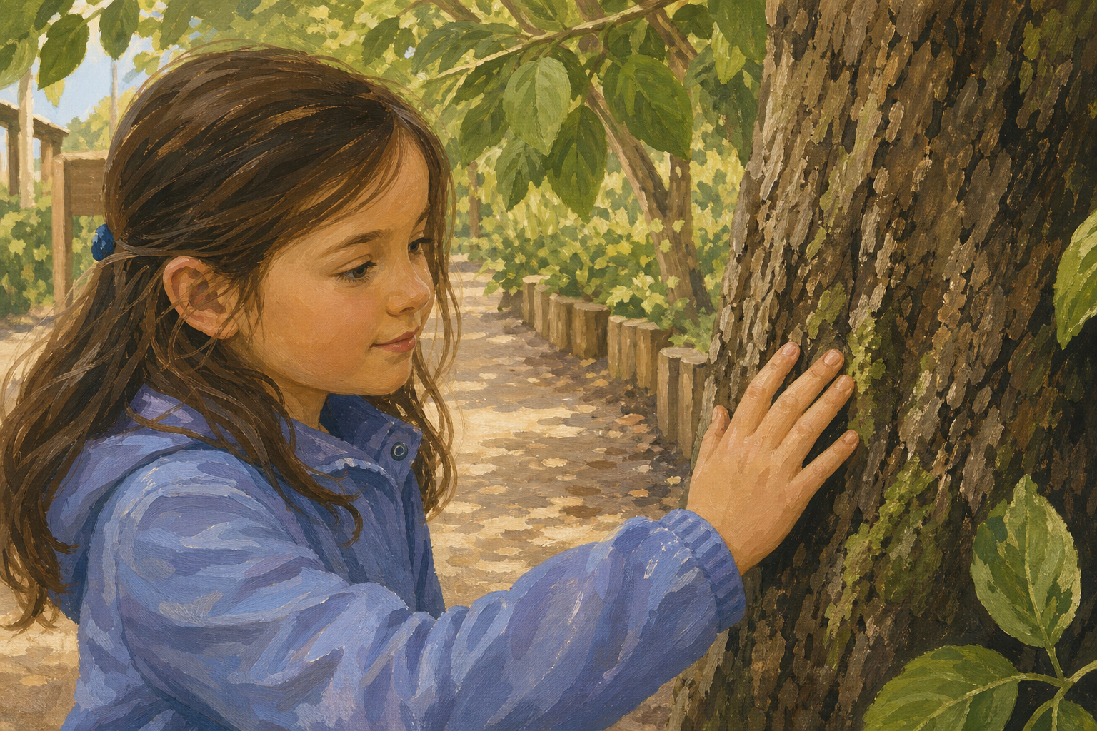 Illustration for Senses hunt outdoors