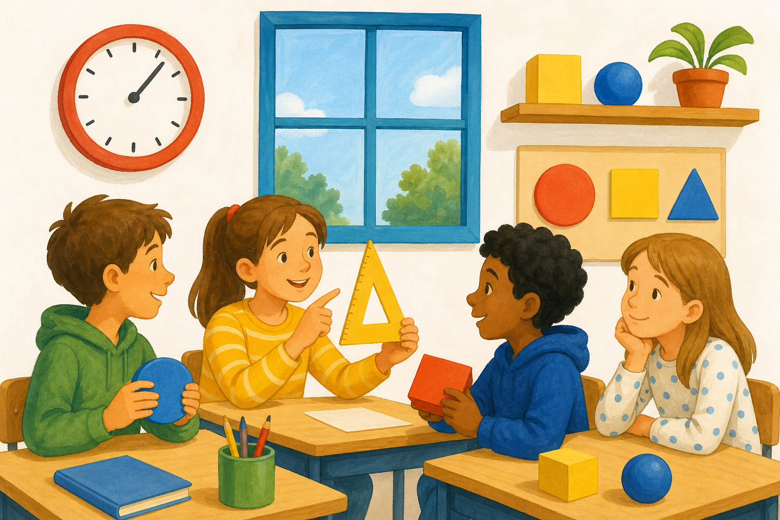 Illustration for Shapes all around us