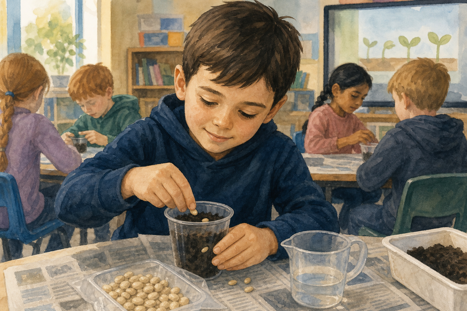Illustration for Plant our two pots