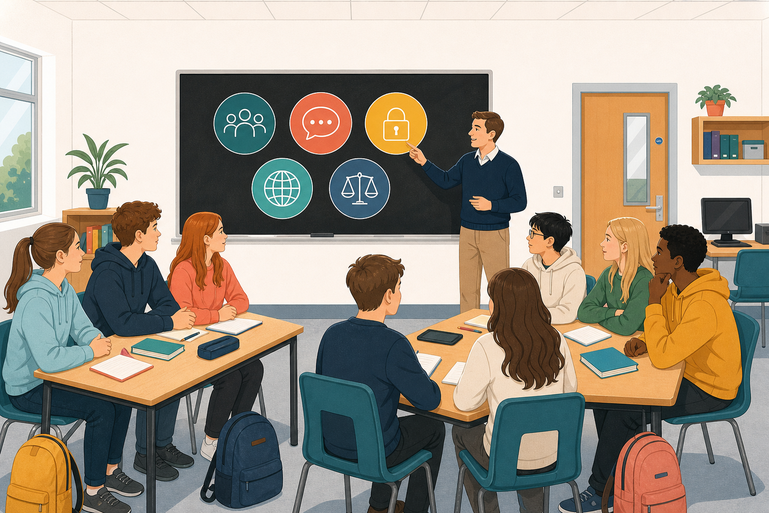 Illustration for Examine and discuss