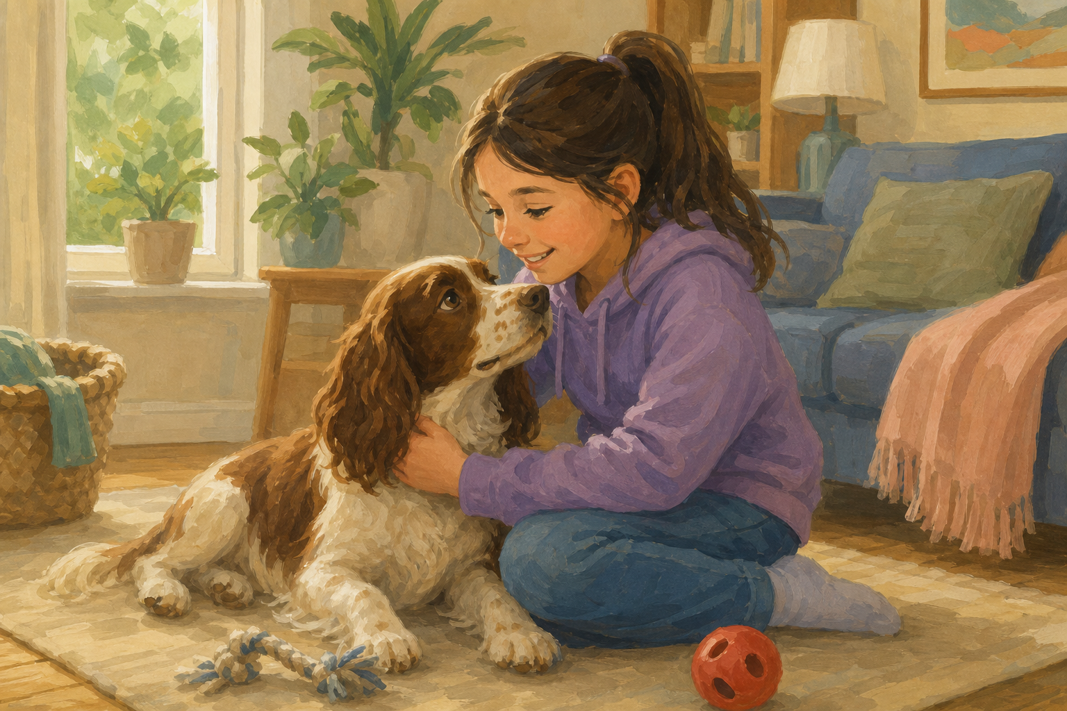 Illustration for Who has a pet?