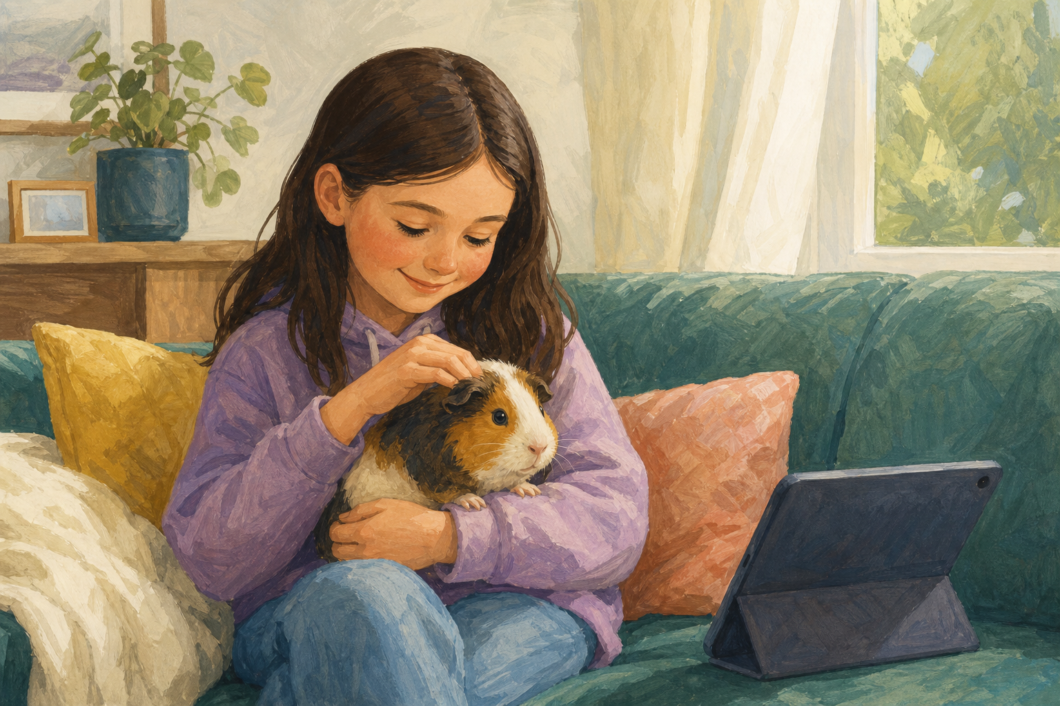 Illustration for Who has a pet?