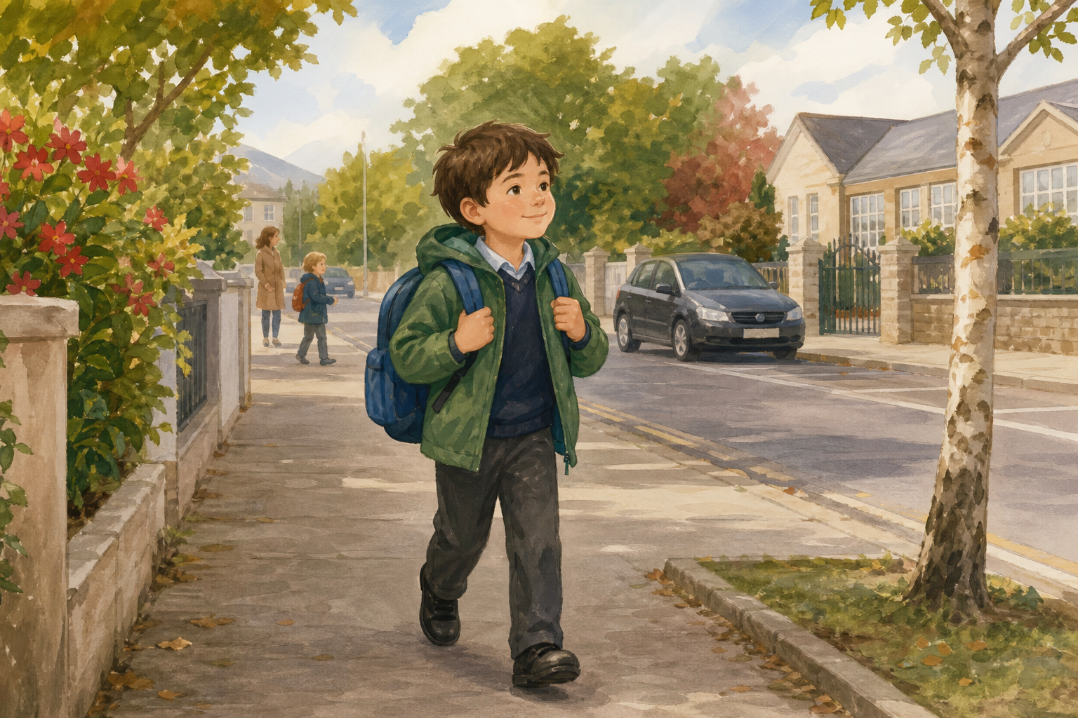 Illustration for How do you get to school?
