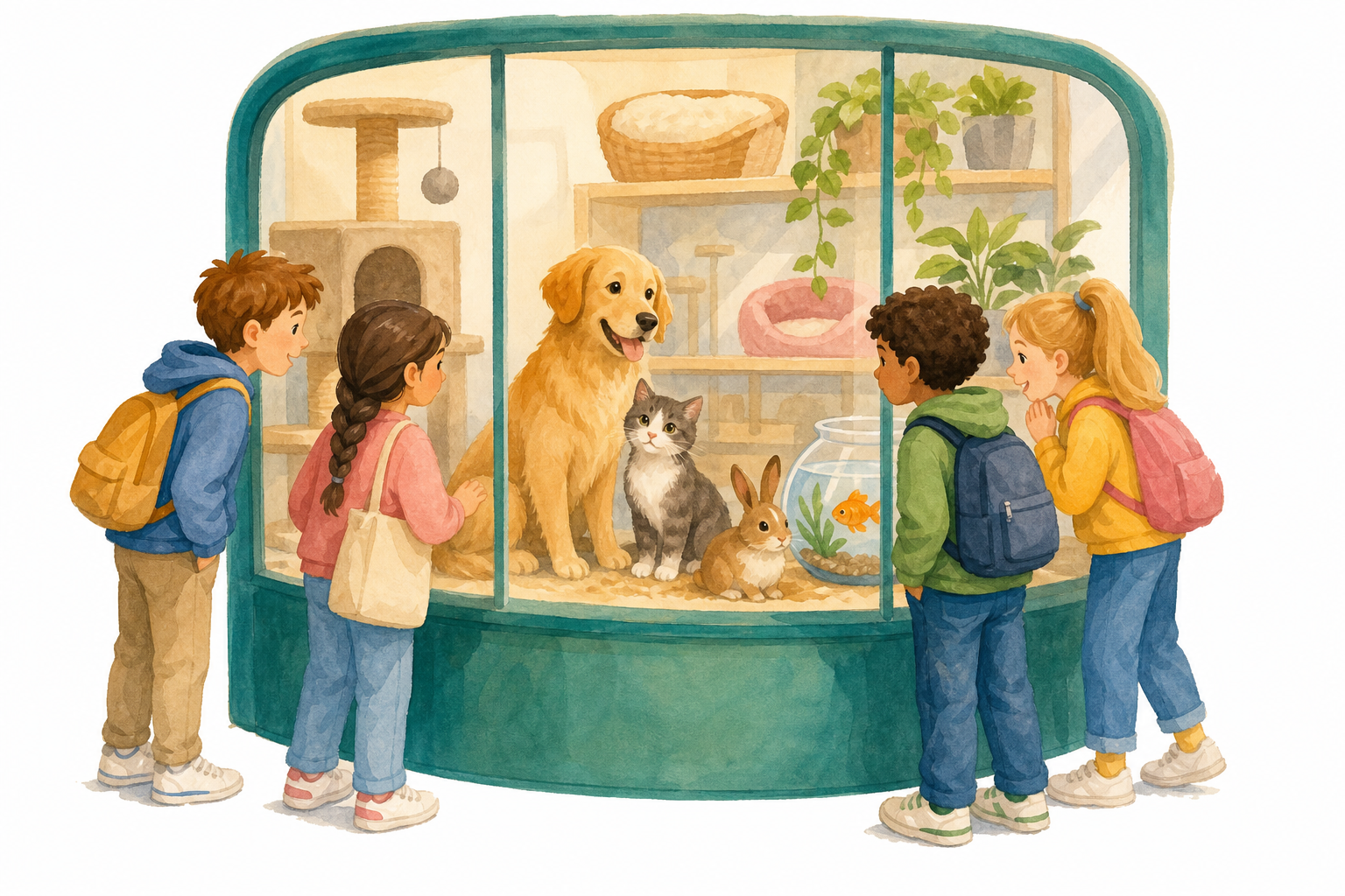 Illustration for Who has a pet?