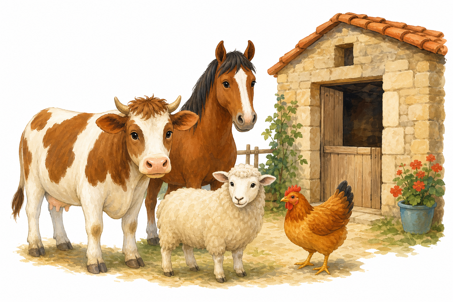 Illustration for Animals you have stood beside
