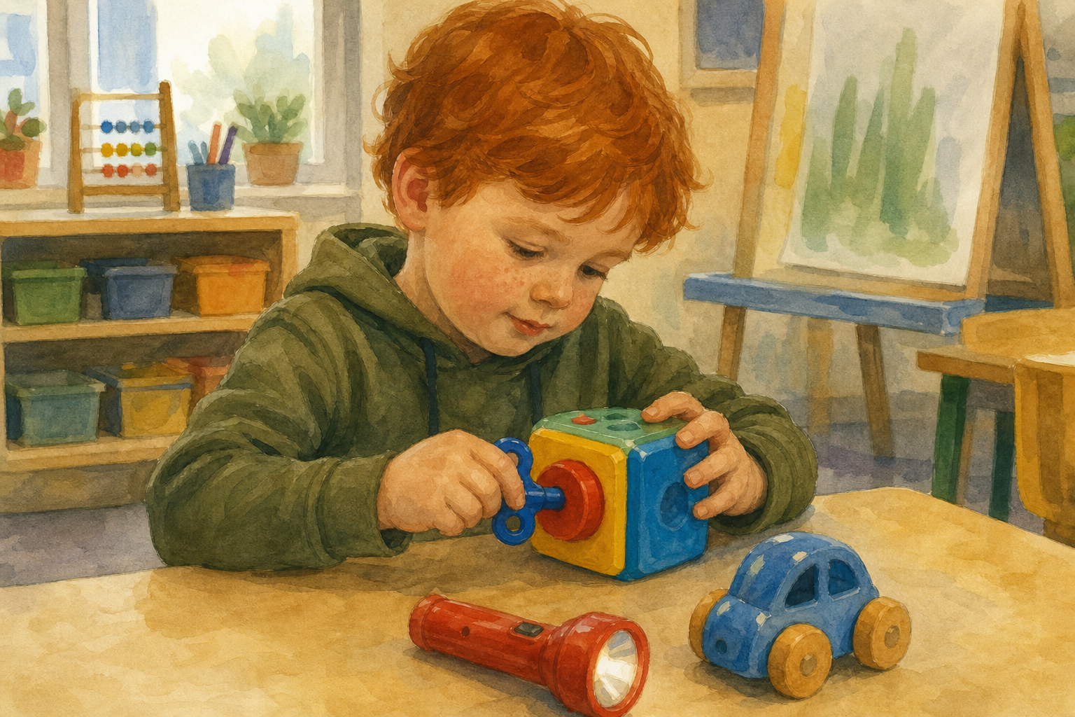 Illustration for Toy station play