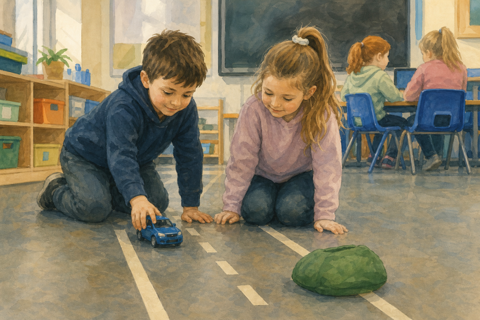 Illustration for Push along the lane