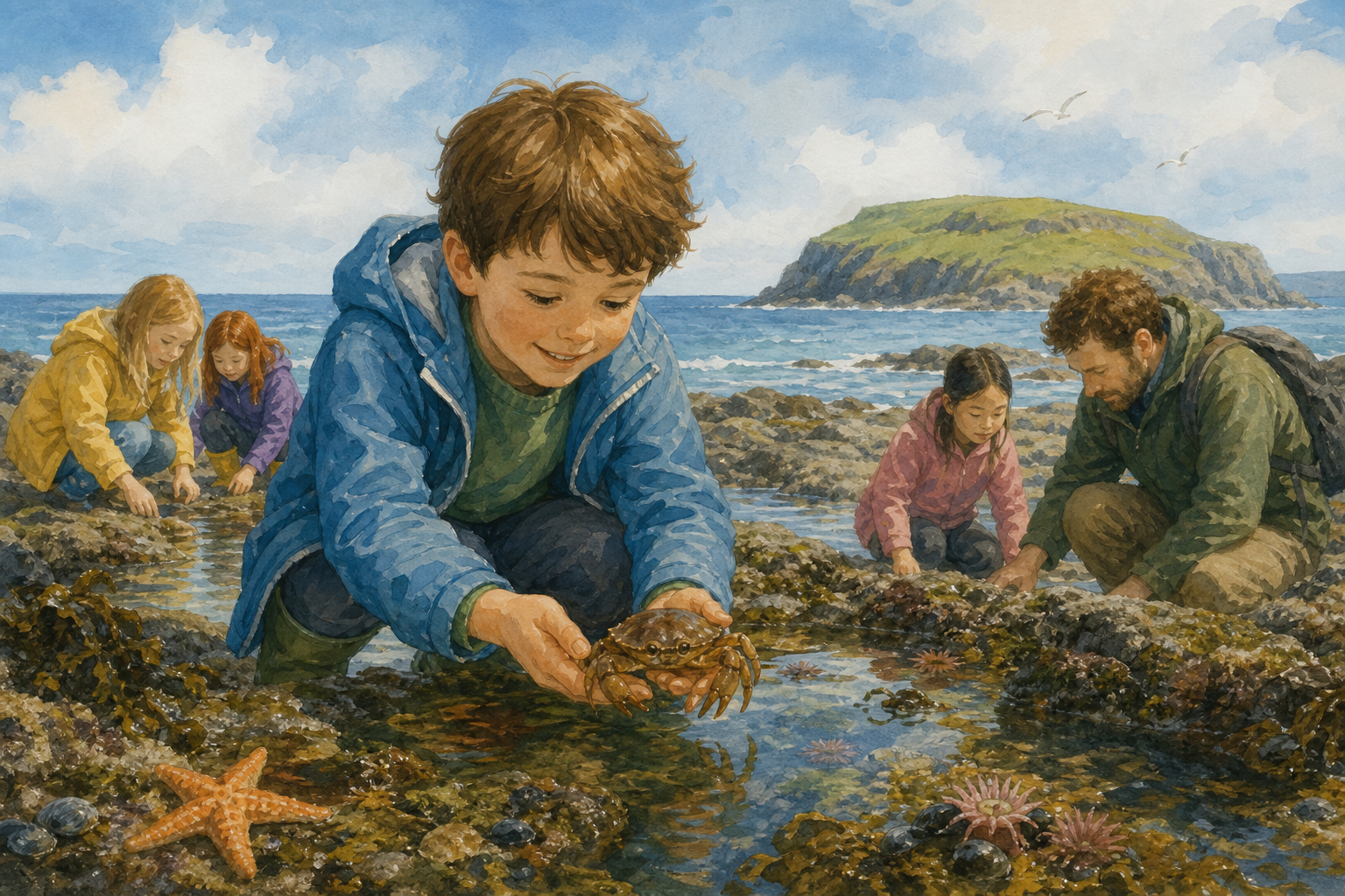 Illustration for An island full of sea life