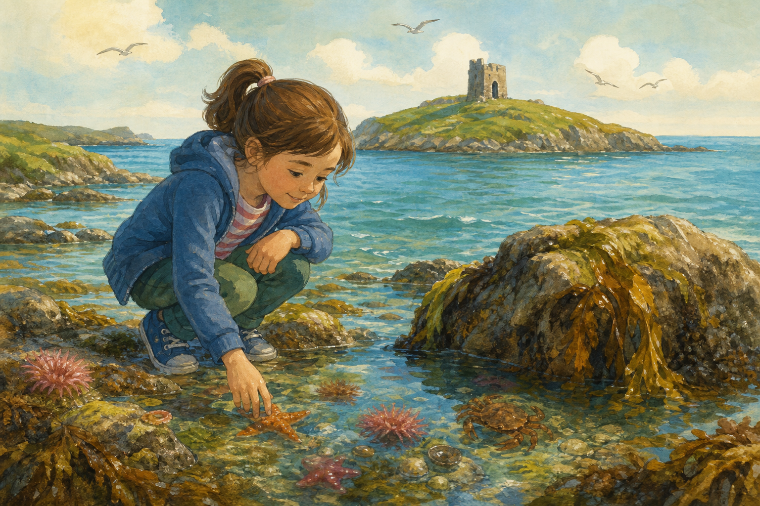 Illustration for An island full of sea life
