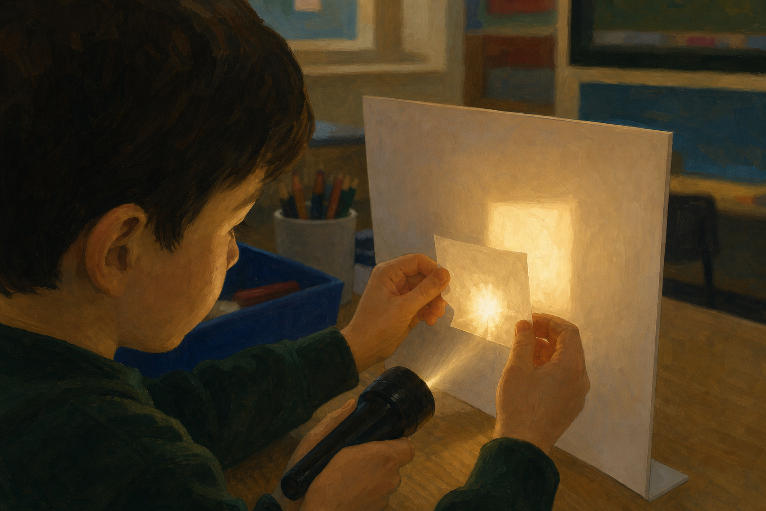 Illustration for Torch test: what lets light through?