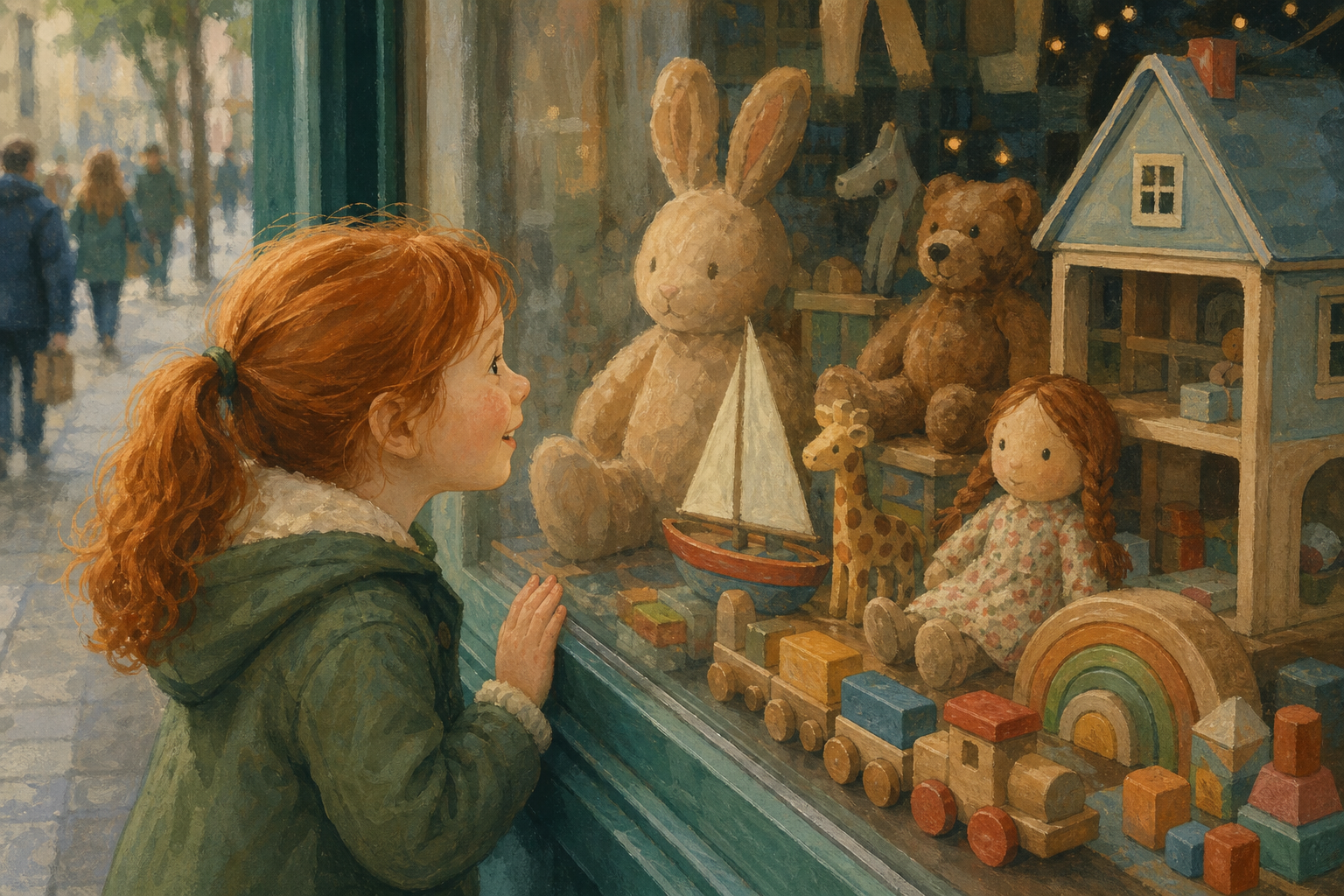 Illustration for The toy shop window