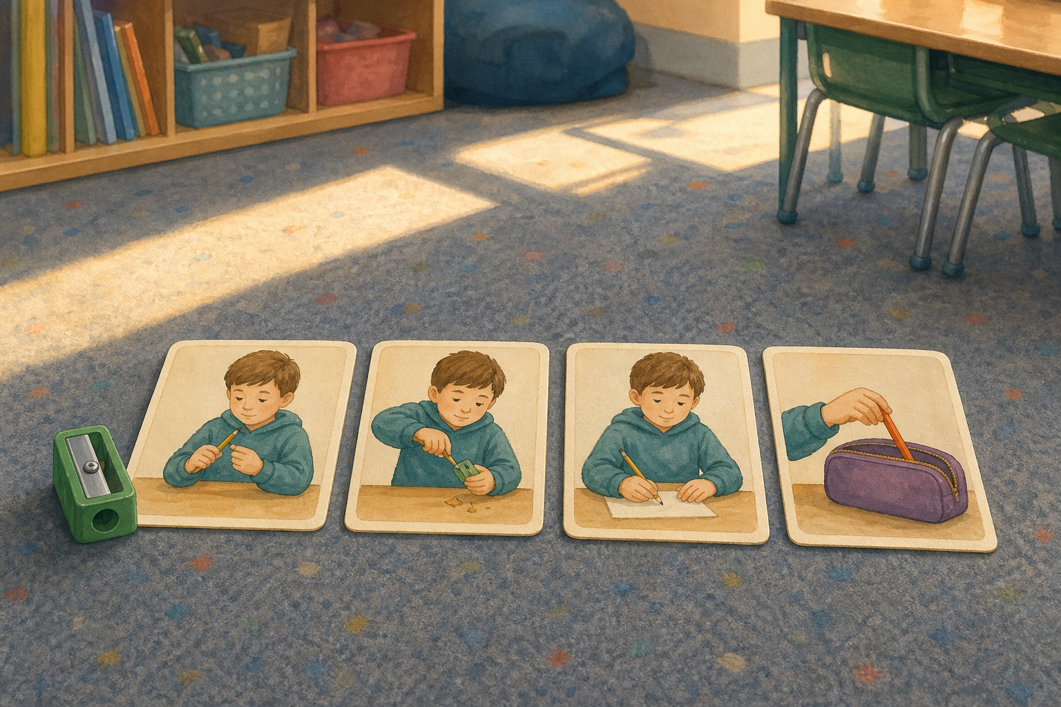 Illustration for Jobs work in steps