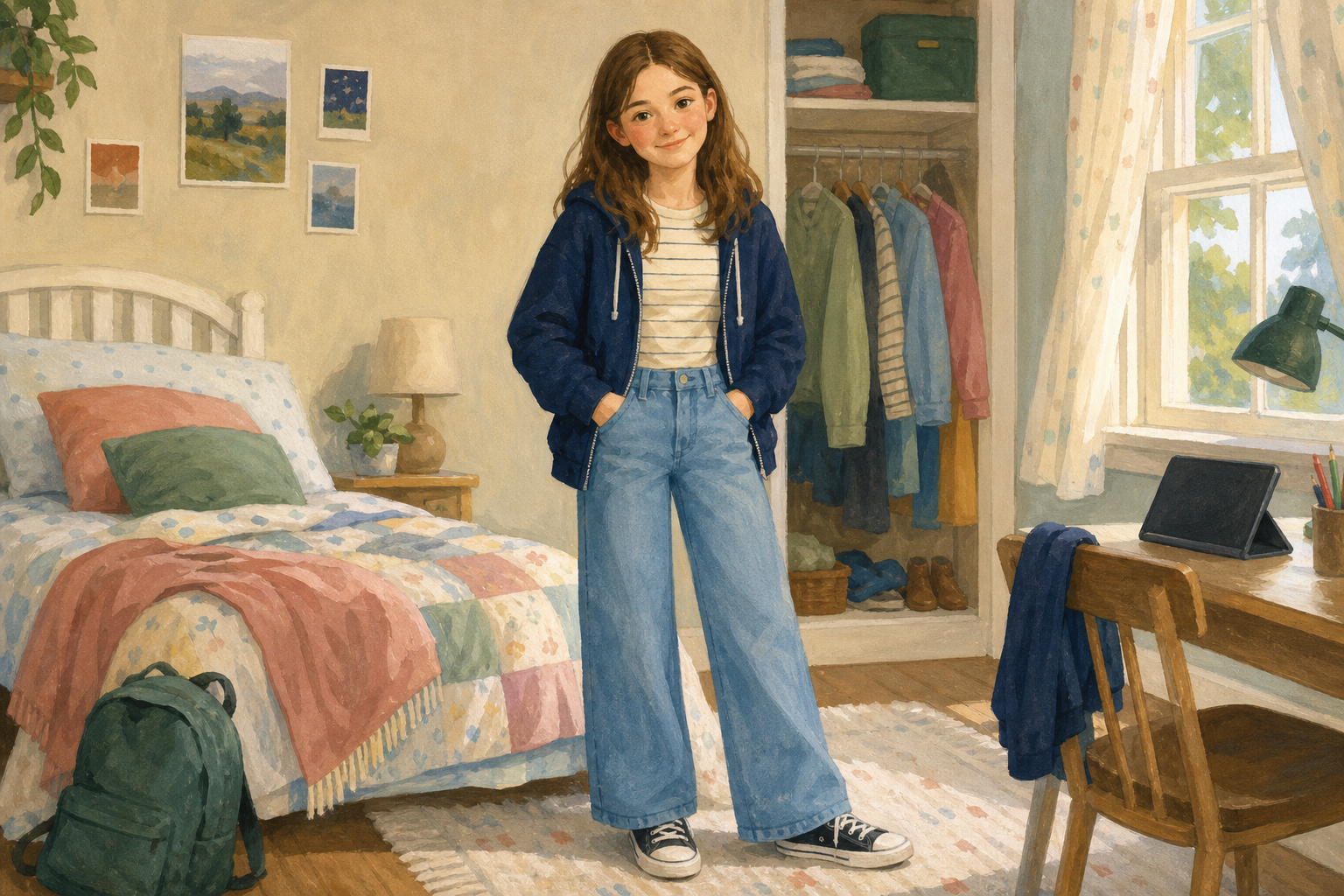 Illustration for What are you wearing?