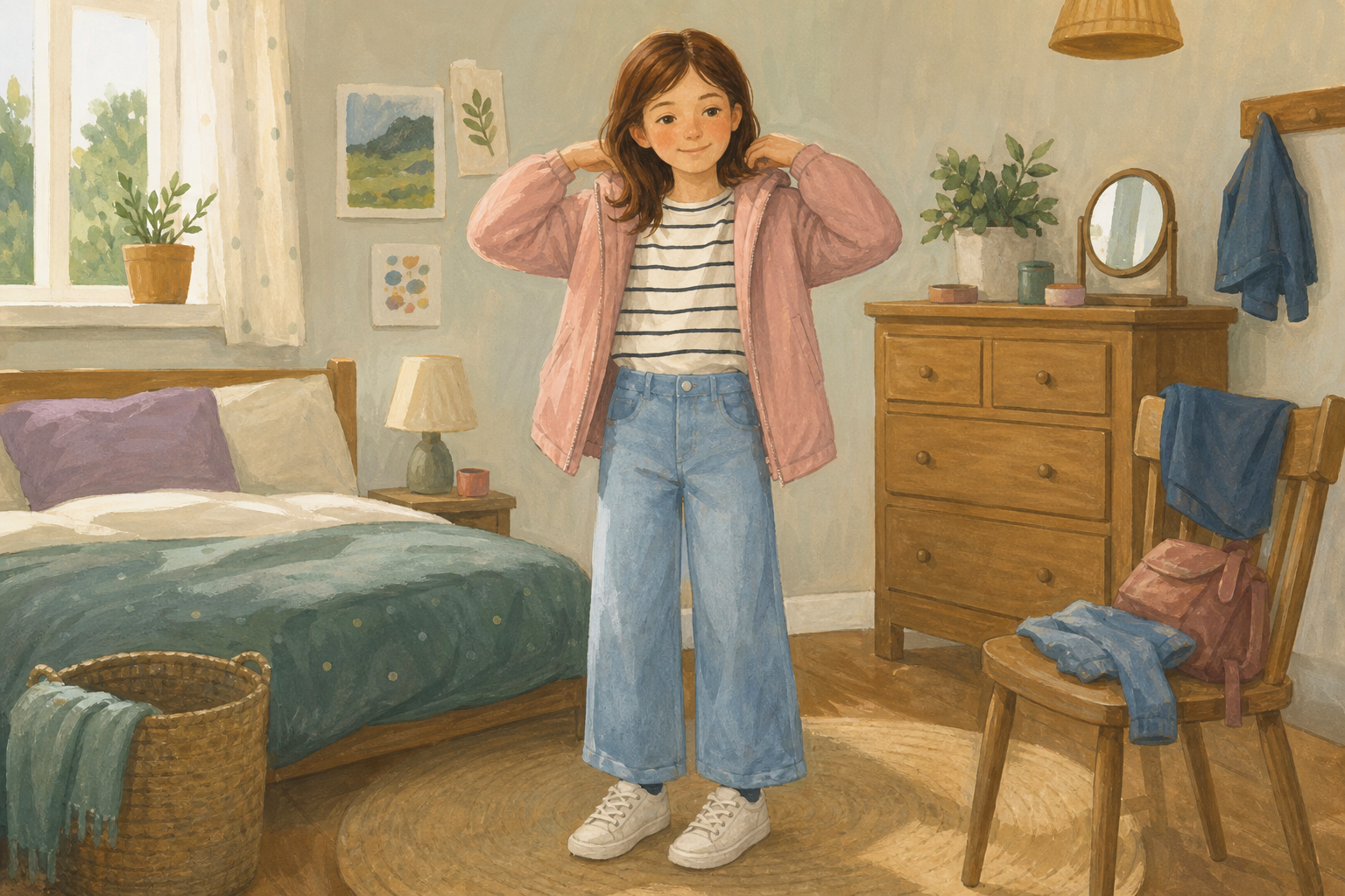 Illustration for What are you wearing?