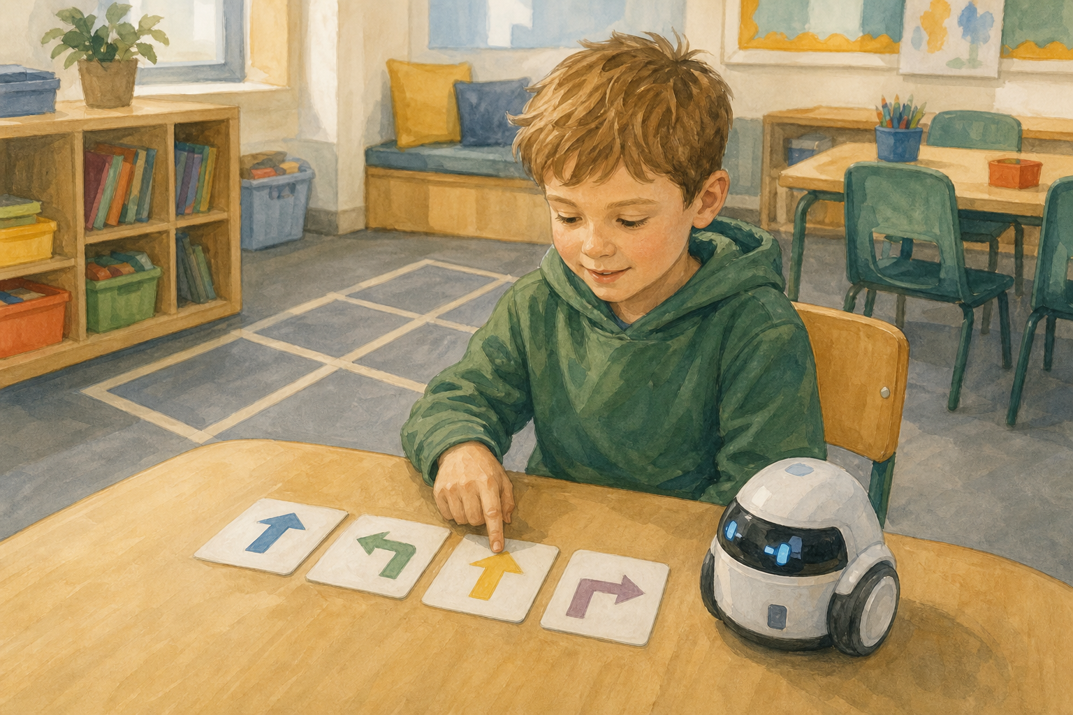 Illustration for Steps the robot can follow