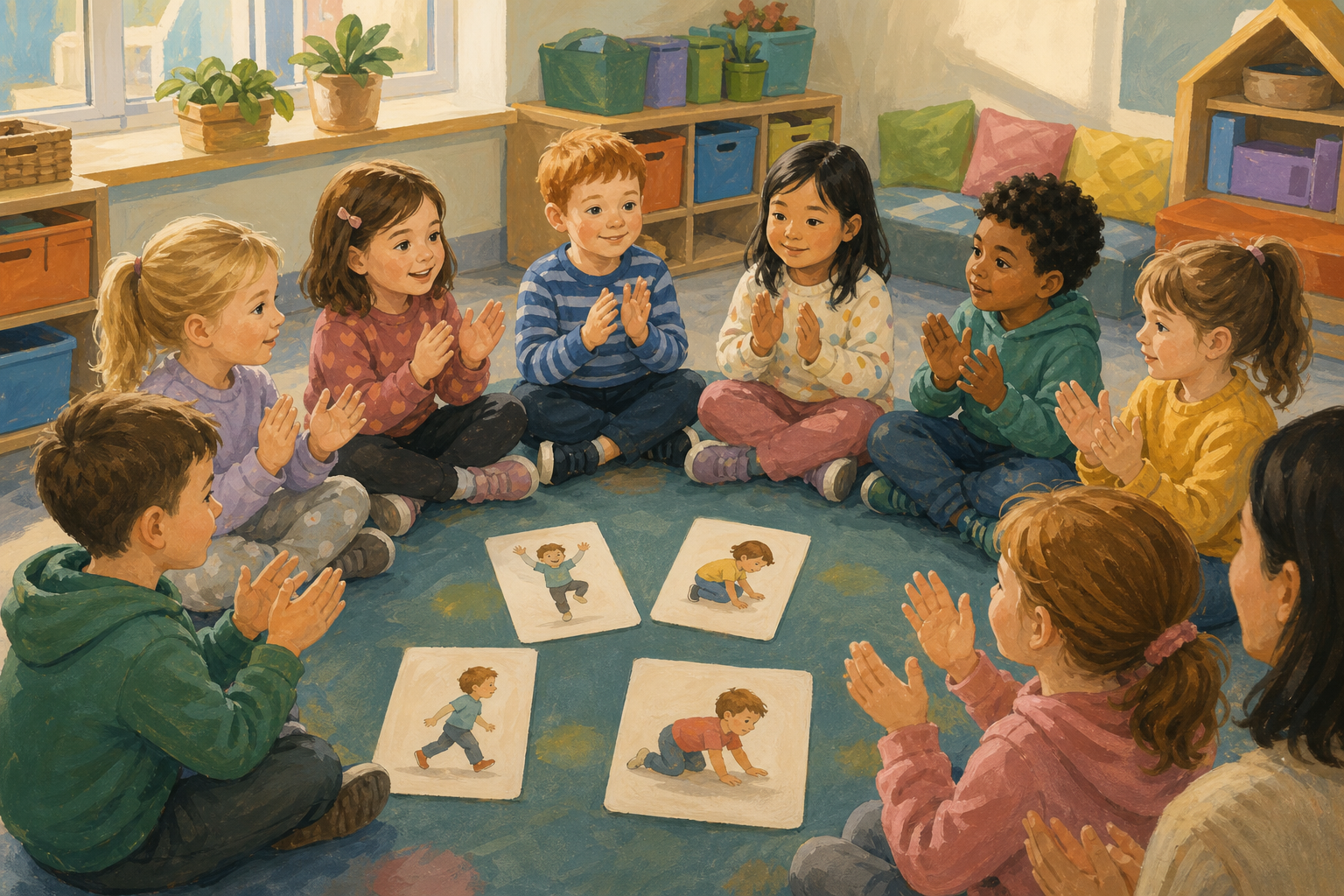 Illustration for Clap, stamp and play