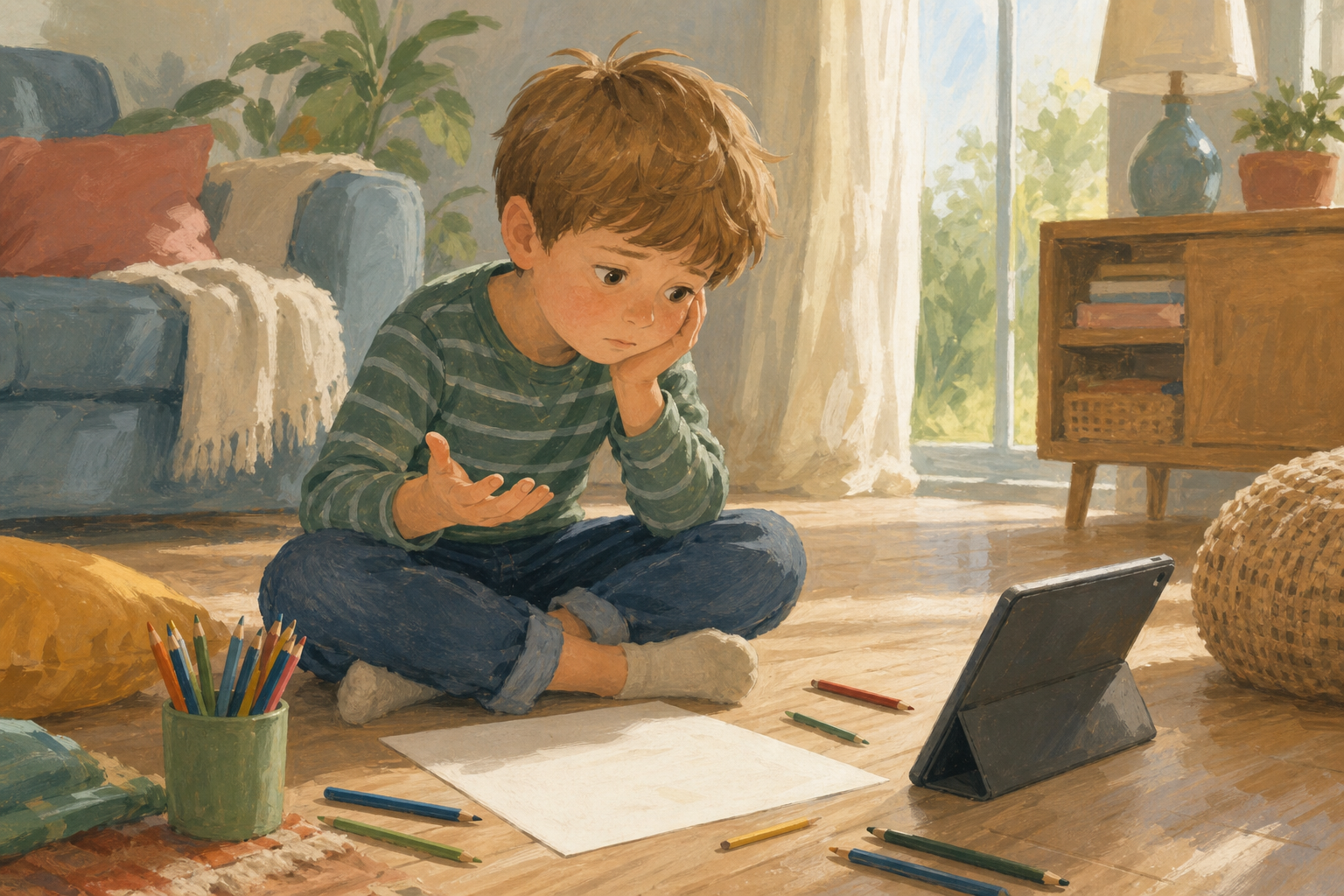 Illustration for No pencil, what now?