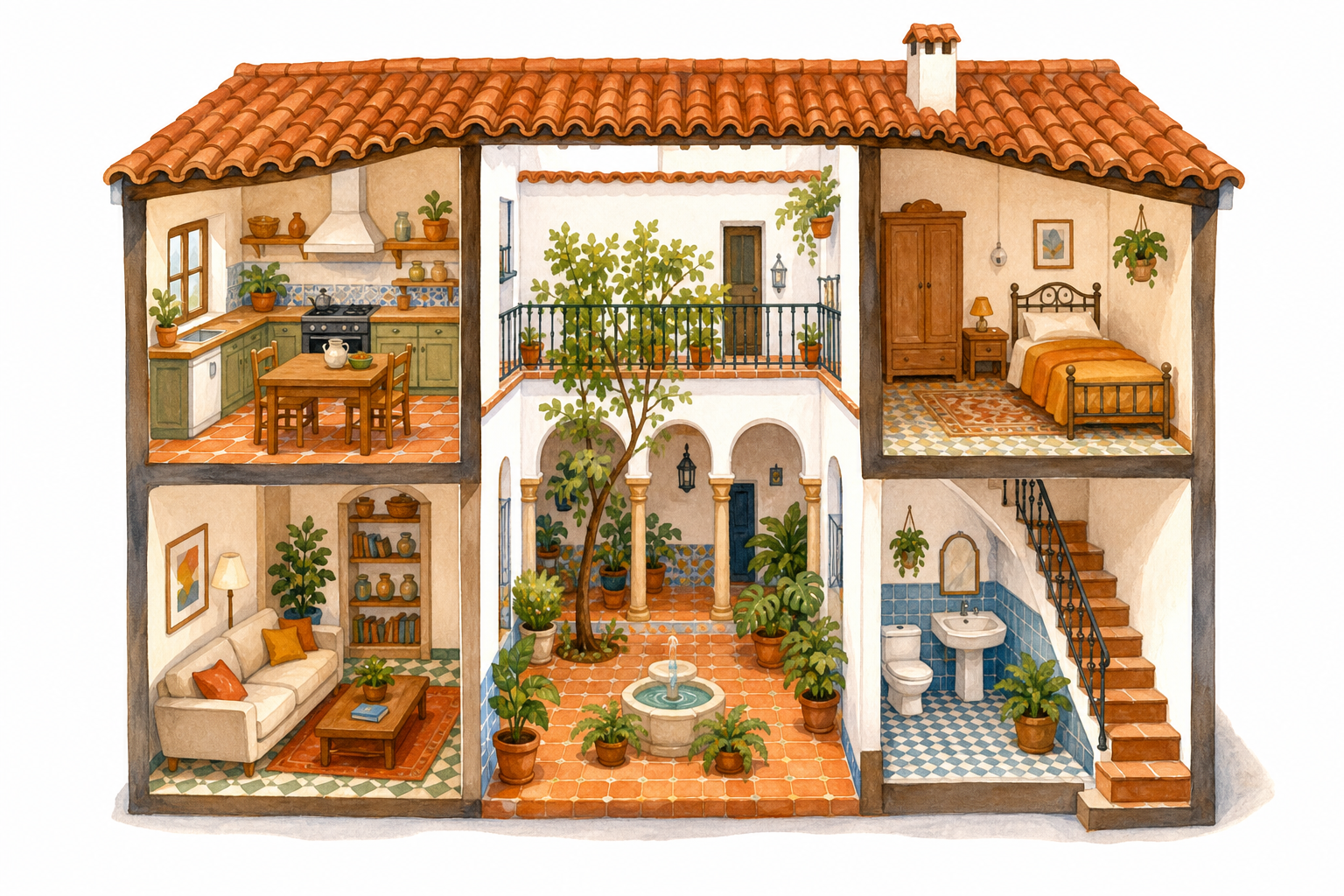 Illustration for A house in Seville