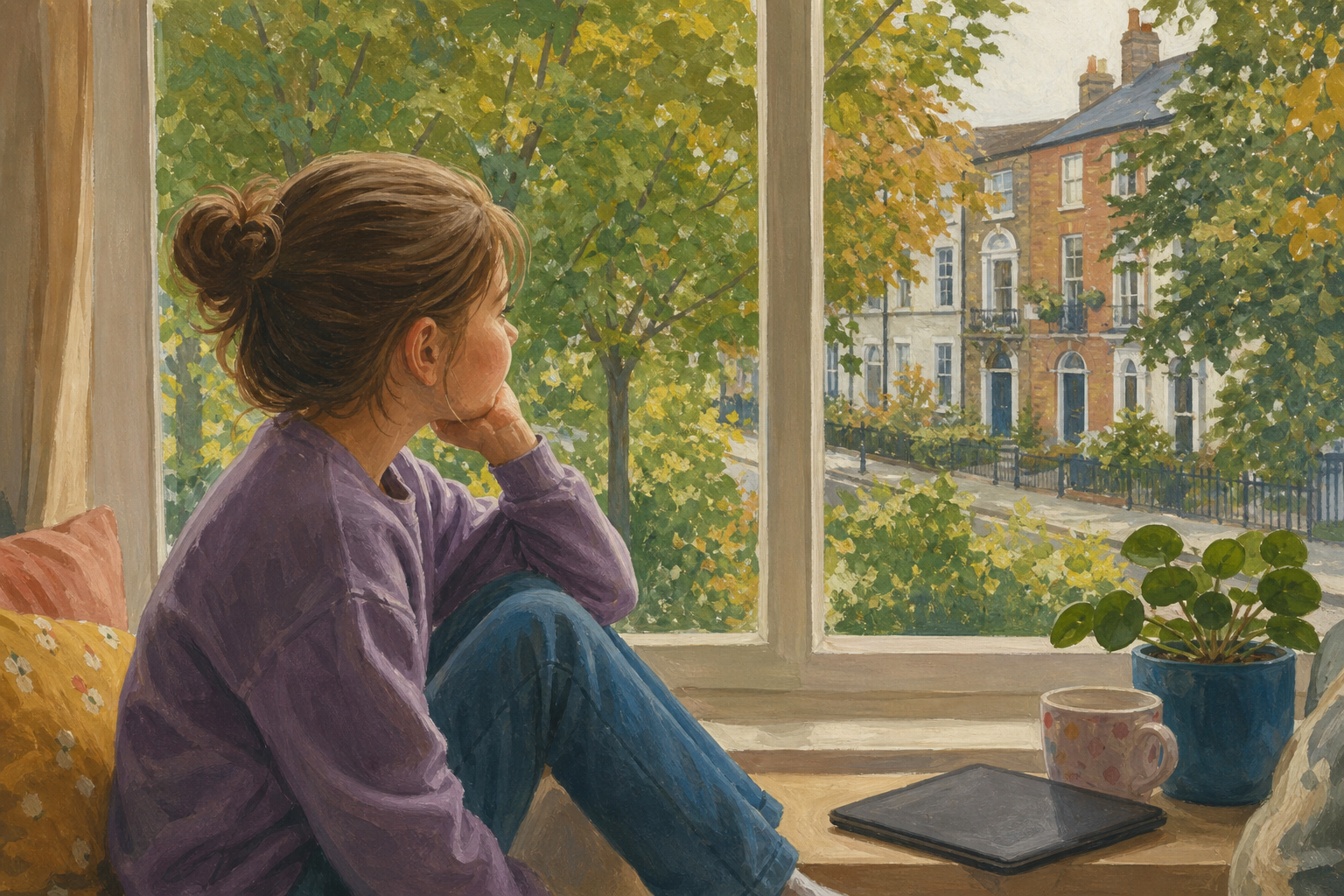 Illustration for Outside the window