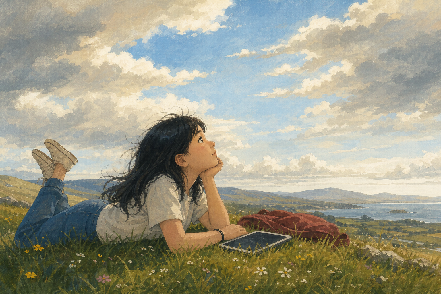 Illustration for Three words for today's sky