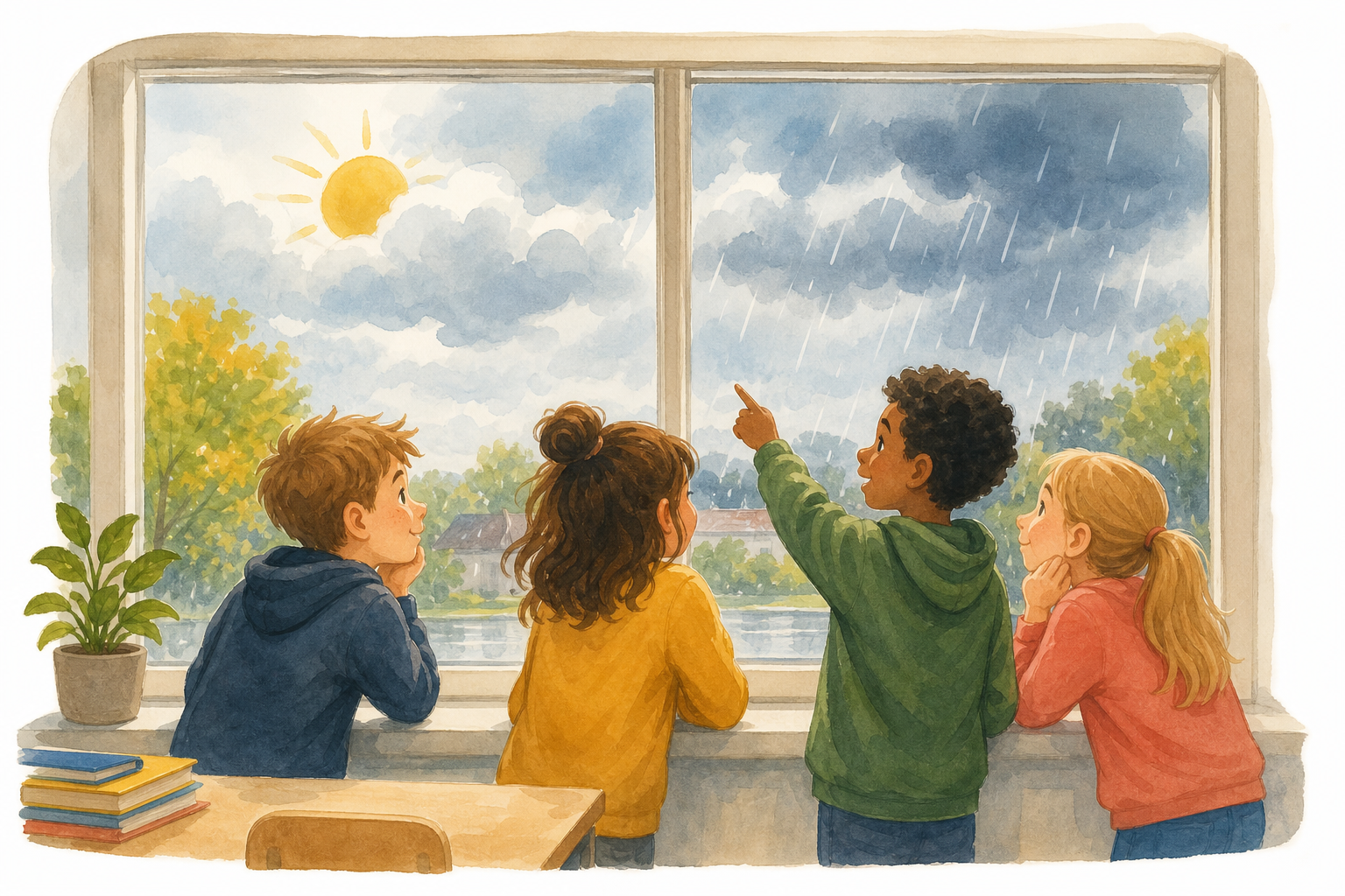 Illustration for Three words for the sky