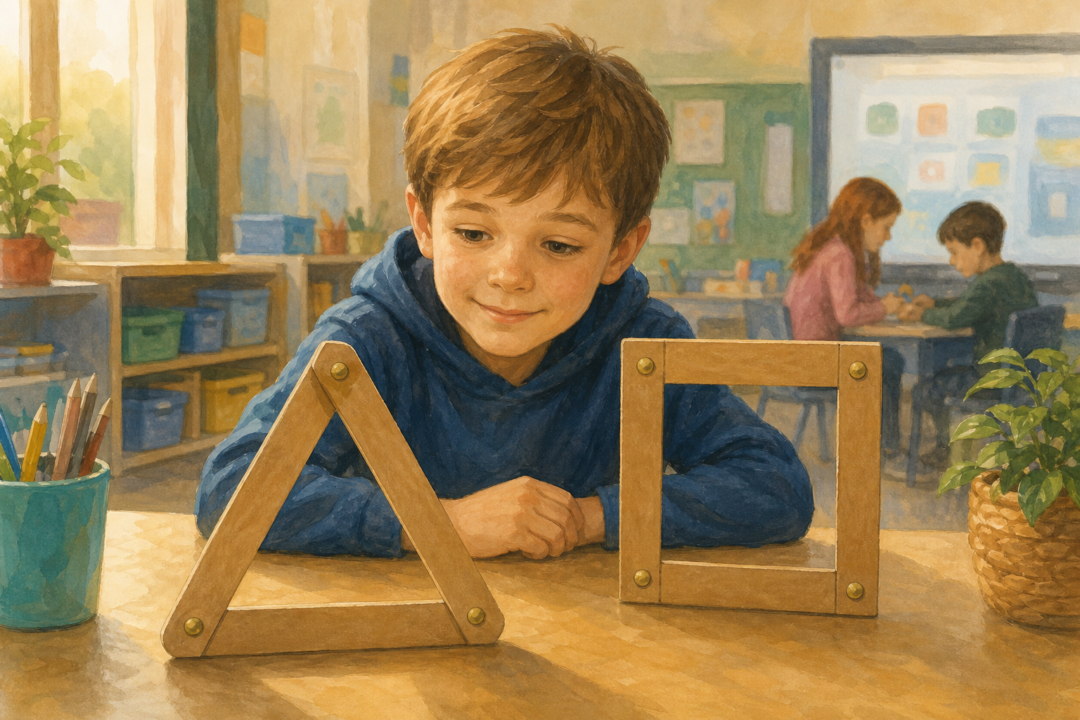 Illustration for What holds its shape?