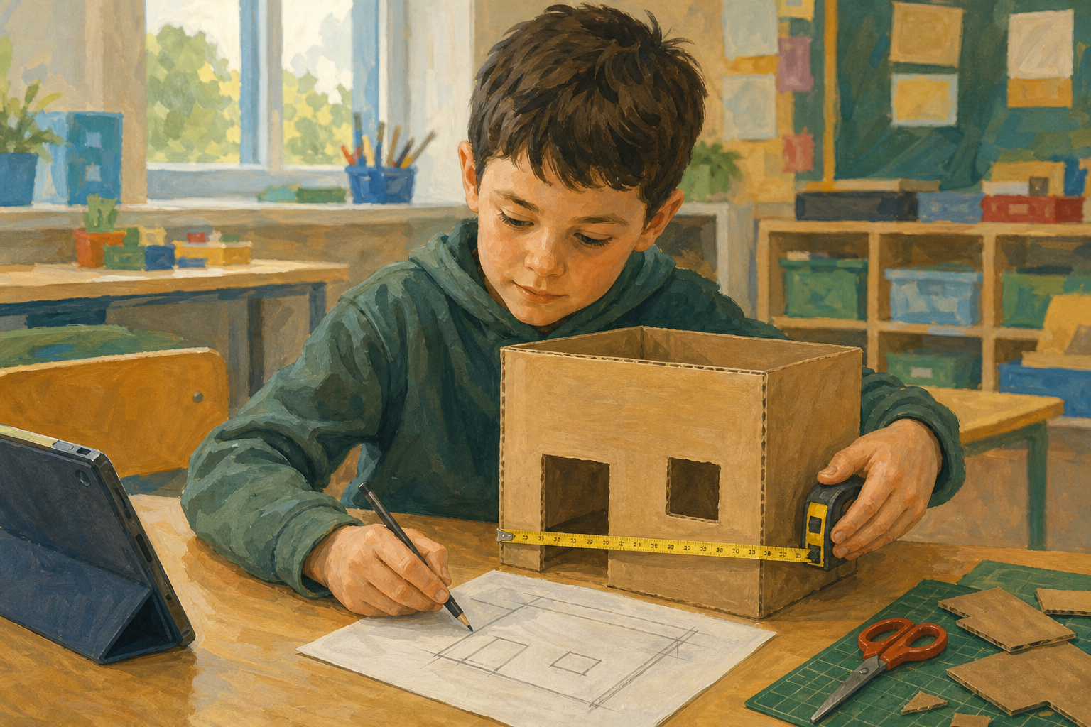 Illustration for Plan: Draw a Labelled, Measured Design Brief