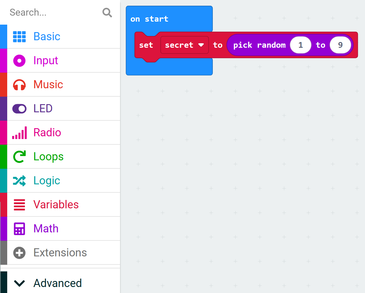 jc_microbit_number_guessing s1 blocks