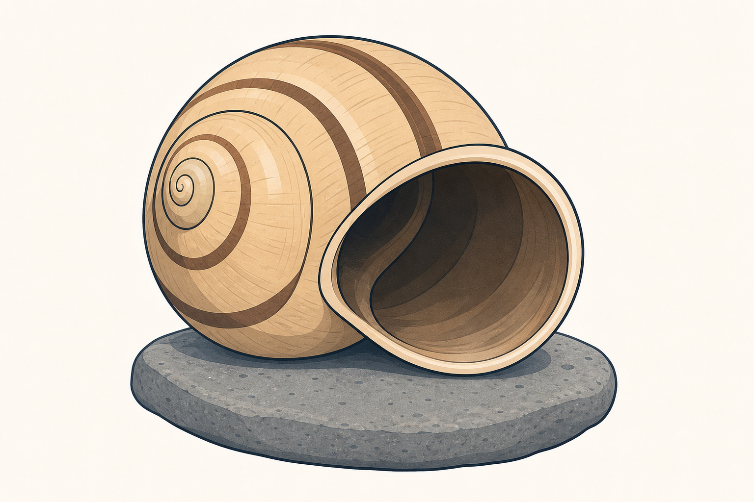 Closer look at the shell's opening, rewarding careful noticing