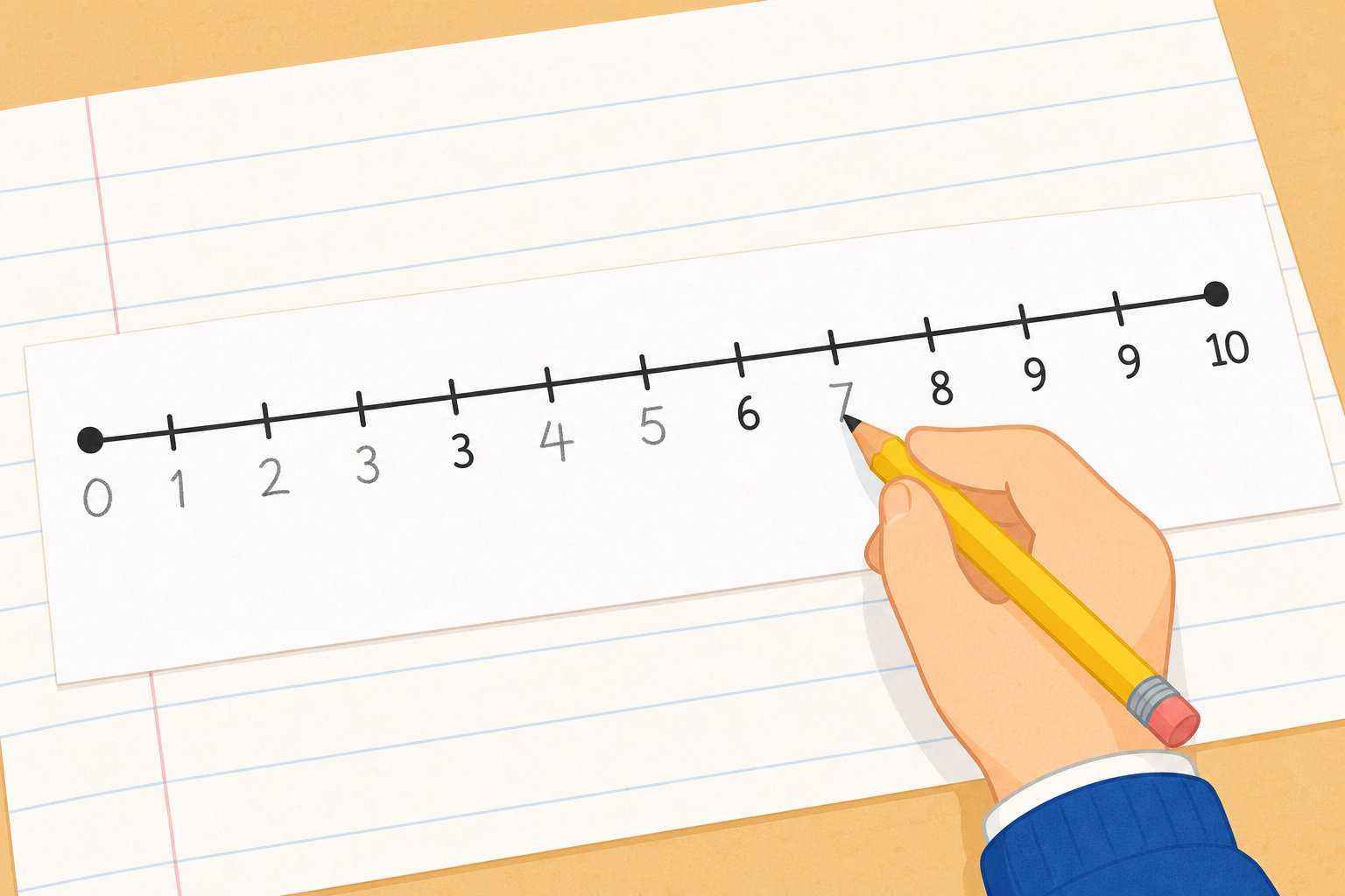 Illustration for Mark the numbers on your sheet