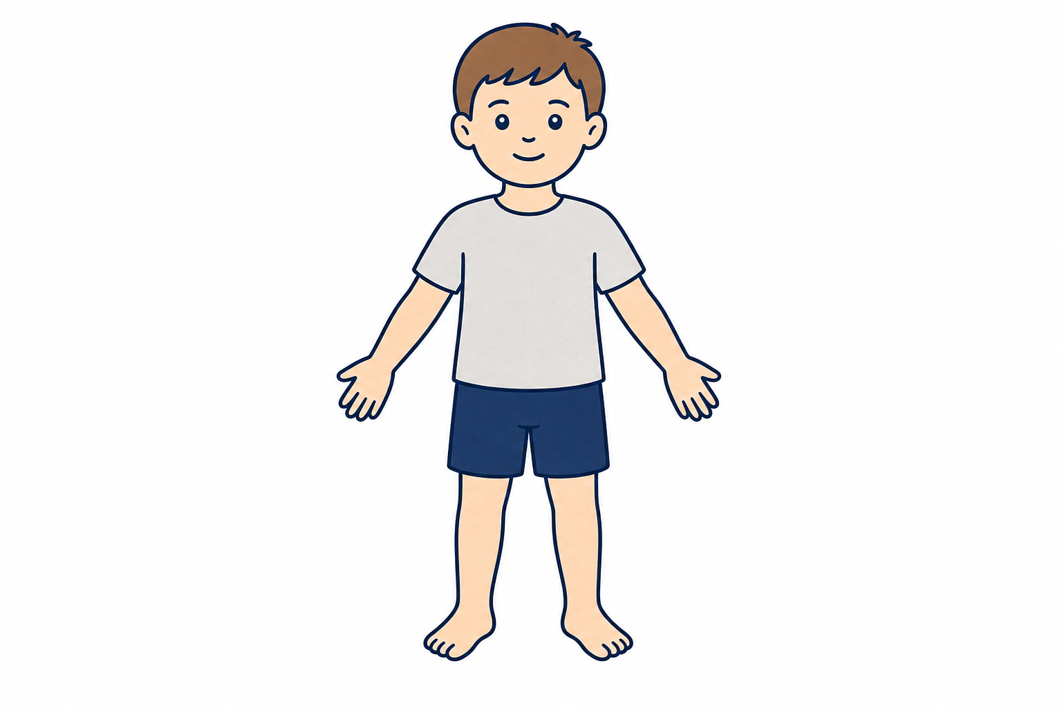 The whole-body subject of the lesson, shown plainly for the class to look at