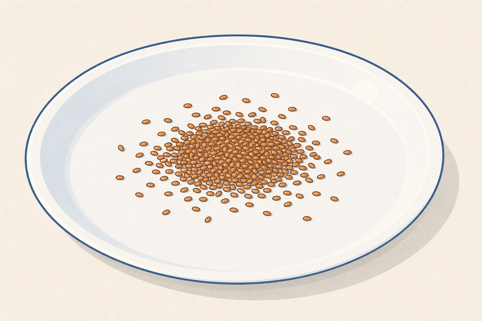 The dry seeds the class will plant, shown close and plain