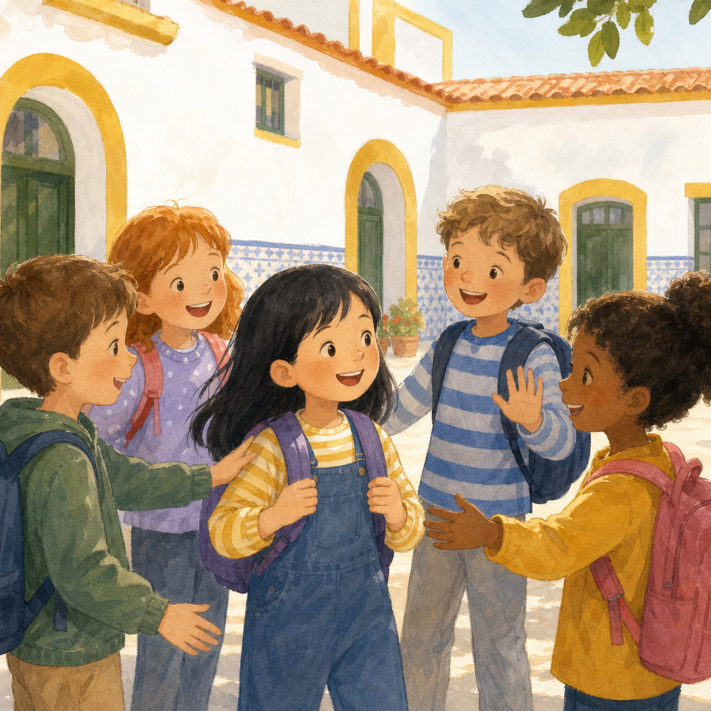 Illustration for A new classmate in Valencia