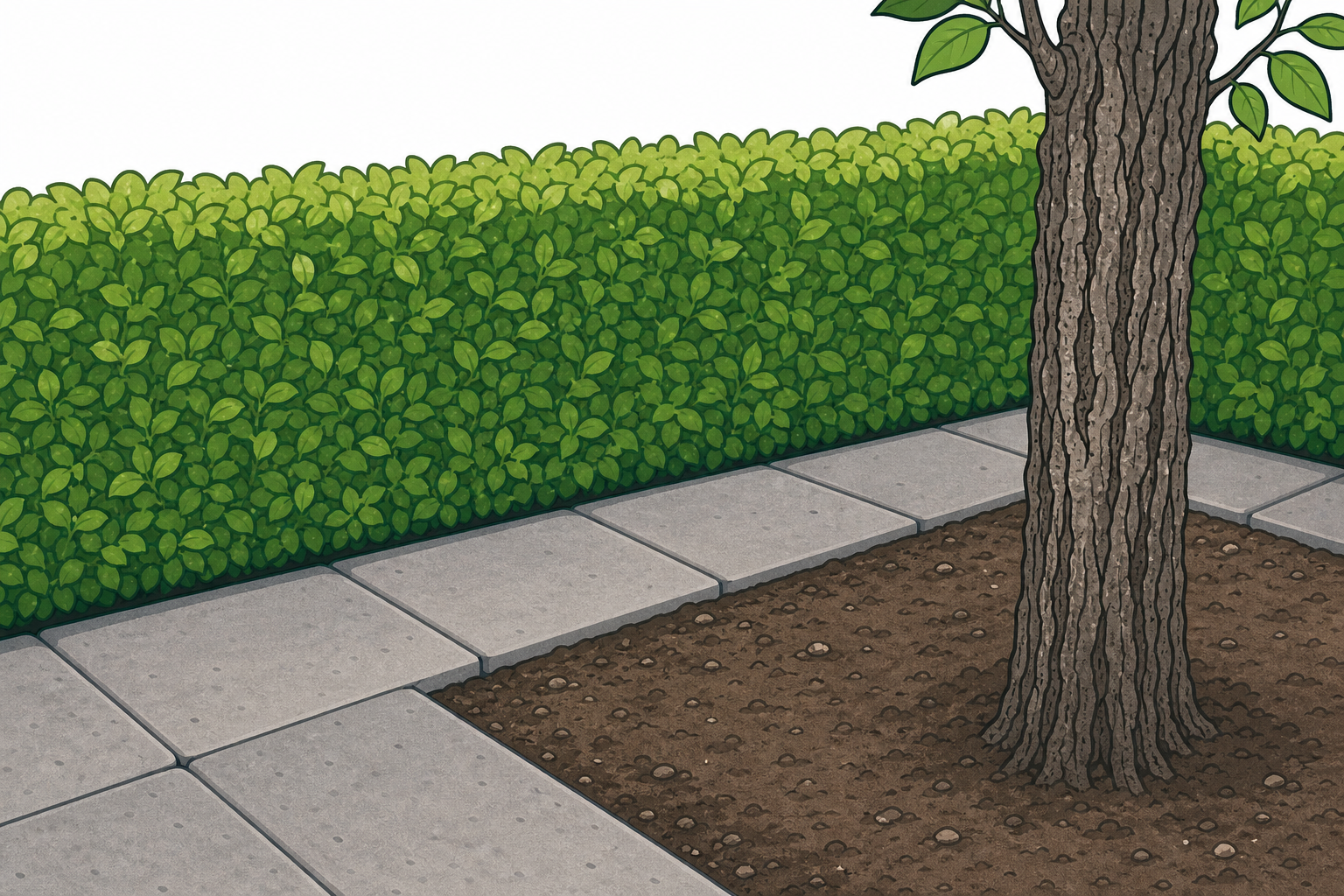 The garden the class will explore, shown plainly and close