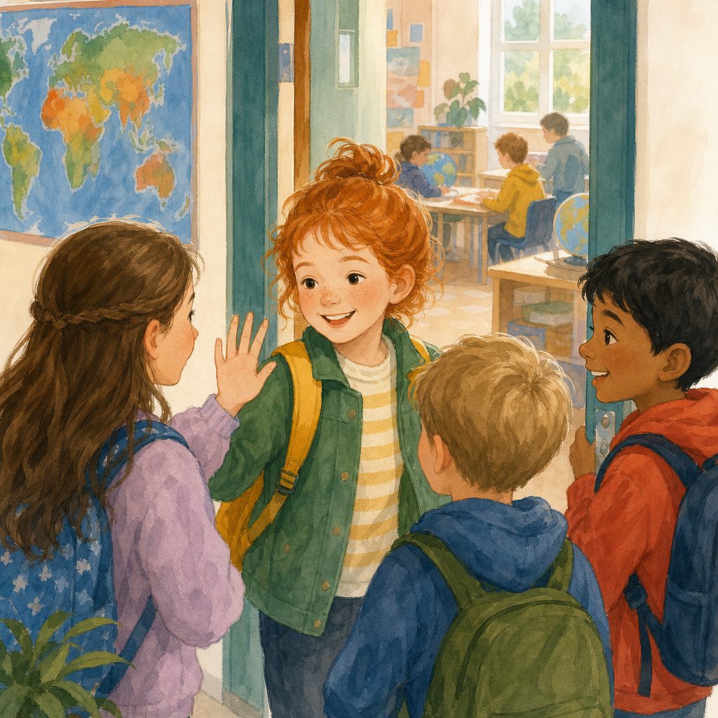 Illustration for One day, more than one language