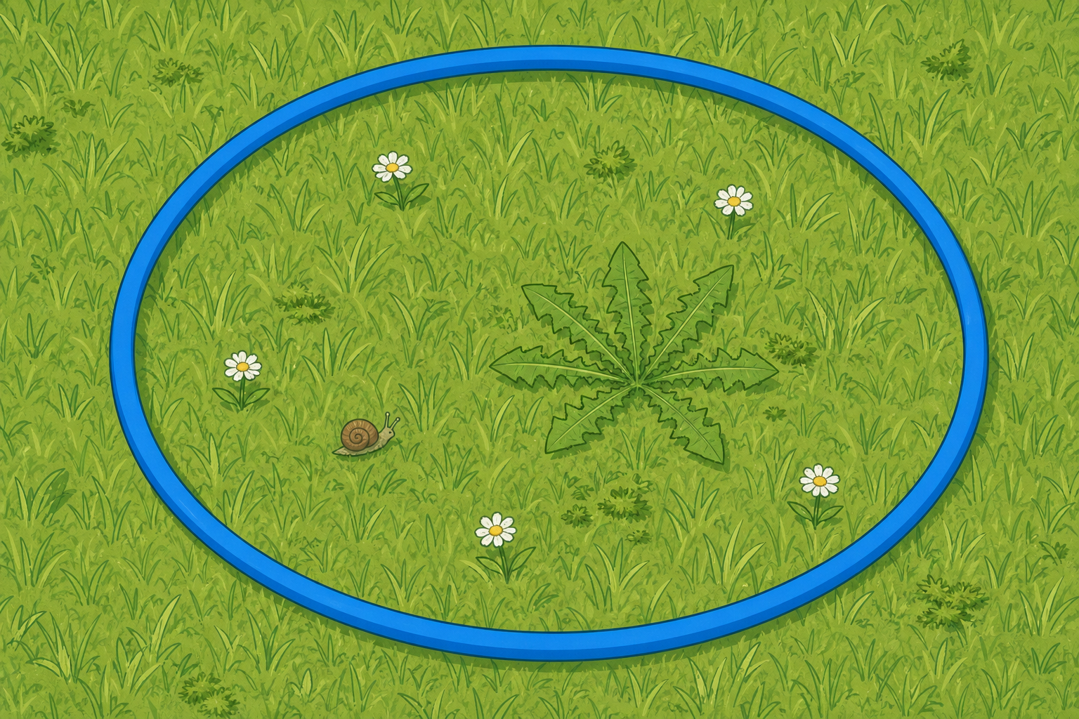 The quadrat hoop itself, the apparatus that makes sampling fair